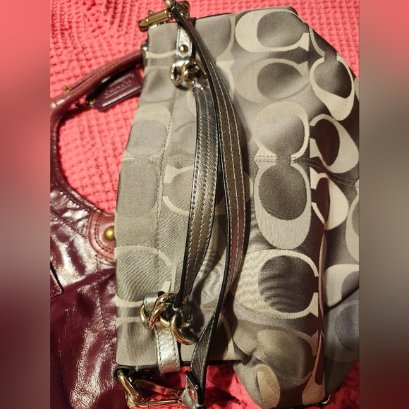 Coach y2k signature hobo silver grey monogram brand new vintage 